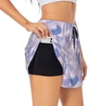 thumbnail image 3 of Lsque Winter With Snowflakes Printed Women's Running Shorts with Liner Pockets,Elastic Quick Dry Workout Athletic Gym Yoga Shorts,Womens High Waist Shorts-Large, 3 of 9