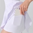 thumbnail image 7 of felwors Women's Pleated Active Skort with Built-in Shorts - High Waisted Tennis Skirt for Golf, Running, Workout (White, S), 7 of 7