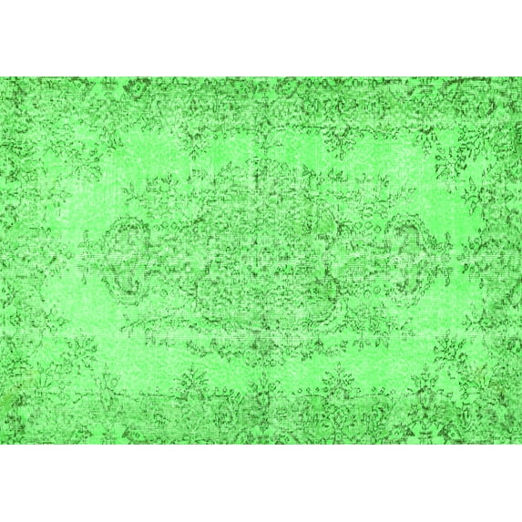 Ahgly Company Indoor Rectangle Persian Green Traditional Area Rugs, 5' x 7'