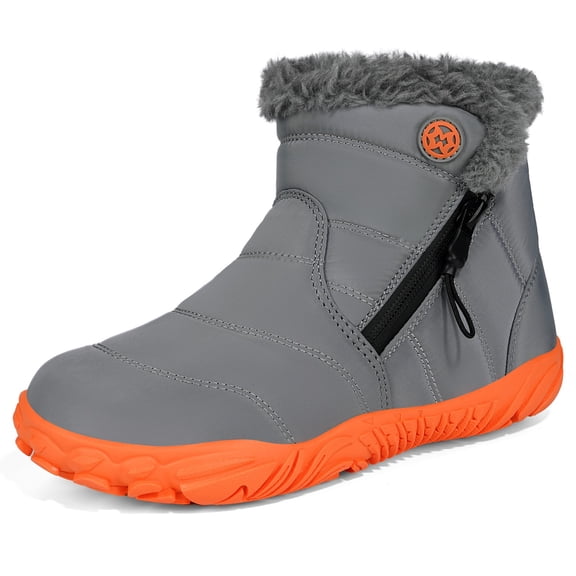 Kids Barefoot Snow Boots Wide Width Ankle Booties for Girls Boys