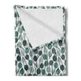 thumbnail image 2 of Tropical Soft Flannel Fleece Throw Blanket, Ink Painting Style Exotic Tree Leaf Silhouettes with Colorful Dotted Background, Cozy Plush for Indoor and Outdoor Use, 60" x 80", Multicolor, by Ambesonne, 2 of 5