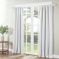 thumbnail image 4 of Ecologee Wakefield Textured 100% Blackout Rod Pocket Indoor Curtain Panel Pair, White, 37" W x 84" L, 4 of 11