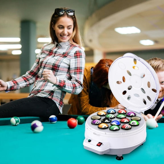 Upgraded Billiard Ball Cleaner Machine 16 Balls Pool Ball Cleaning Machine Electric Pool Ball Polisher 110v