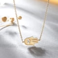 thumbnail image 5 of Befettly Collier Pendentif Lune 14k Remplissage Doré Phase de Lune Martelée Délicat Ras du Cou Simple Croissant de Lune Cercle Karma Collier Ras du Cou, 5 of 5