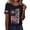 Black, variant on Women’s Short Sleeve 4th of July Freedom Top Cotton 250th Anniversary Usa T Shirt Short Sleeve American Flag Retro Graphic Tee