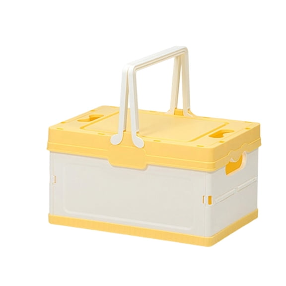 Leodye 1PCS Foldable Outdoor Camping Storage Box Compact Sturdy Outdoor Home Car Trunk Picnic Household Container -9.84×6.77×5.75in