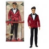 Barbie Signature 2026 Holiday Curly Black Hair Ken Collectible Fashion Doll wearing Full Suit with Red Jacket