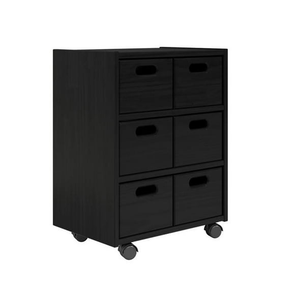 Jela USA 47939 Solid Wood Roll Cart Cubby