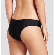 Mossimo Black Cheeky Cinch Back Bikini Bottom Swimwear Women's Large