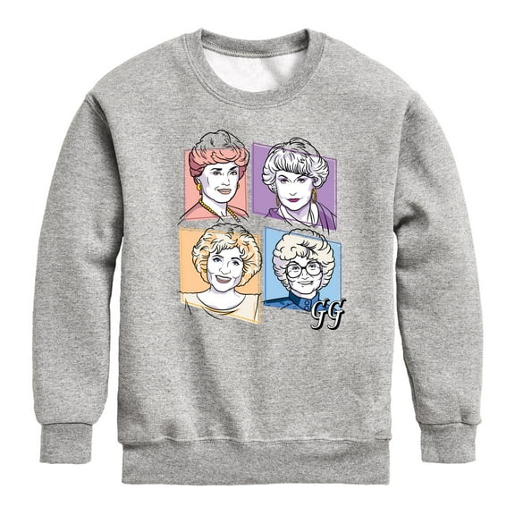 Golden Girls - Golden Girls Character Grid - Toddler And Youth Crewneck Fleece Sweatshirt