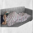 thumbnail image 6 of Dachshund Soft Flannel Fleece Throw Blanket, Pattern with Funny Cartoon Sausage Dogs, Cozy Plush for Indoor and Outdoor Use, 70" x 90", Seafoam Pink, by Ambesonne, 6 of 6