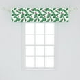 thumbnail image 2 of Ambesonne Leaf Window Valance, Cartoon Flower in the Summer, 54" X 12", Hunter Green Eggplant, 2 of 3