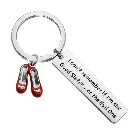 Zuo Bao Dorothy Ruby Inspired Keychain I Can't Remember If I'm The Good Sister Keychain Inspirational Gift (or the Evil One)