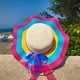 thumbnail image 3 of Sombreros de paja para mujer Sombreros de playa de verano Versátiles con nudo de lazo Sombreros románticos para damas Sombrero de protección solar de rojo ciruela Salvador Dali Sombrero de copa, 3 of 10