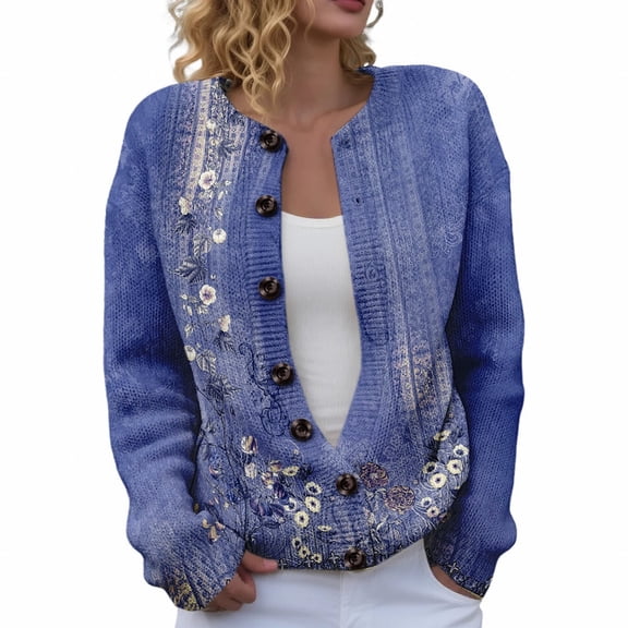 Kaondbfi Cardigan for Women, Button Down Cardigan Sweater Long Sleeve Sweaters Casual Trendy Fall Tops Coat Womens Winter Coat