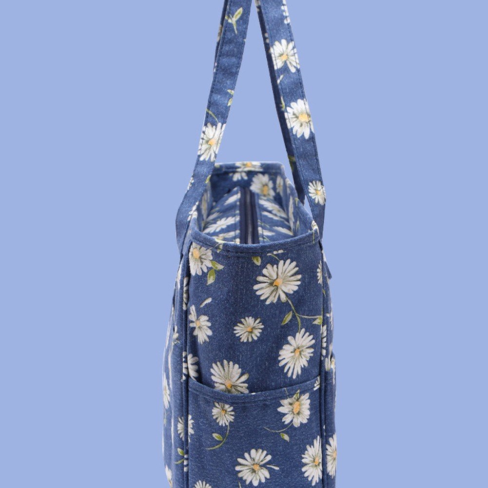 Large Crochet Bag Knitting Bags Totes Organizer, Traveling Crochet Bags Yarn Bag for Carrying Crochet Hooks, Knitting Kit, Skein Yarn Wool, Project, Knitting & Crochet