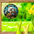 TWCTUWEN Easter Bunny Colored Electrostatic Glass With Bird Strike does-anyone-know-what-this-says-thank-you-r-olelohawaii