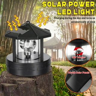 HSHD Lighthouse with Rotating Beacon LED Lights - Solar Lighthouse