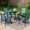 Blue, variant on SUMMIT LIVING 9-Piece Outdoor Patio Dining Set, 83" Large Rectangle Patio Table with Umbrella Hole and Stacking Aluminum Textilene Chairs, Gray