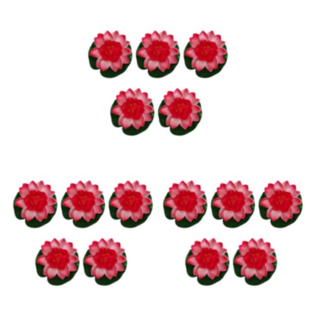 Ruiboury 5piece Float Artificial Flower Eco-friendly Long-lasting Durability Realistic peach red 3Set