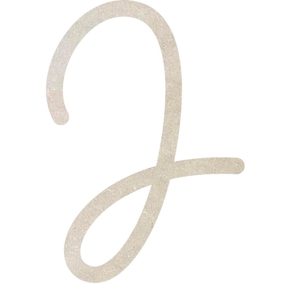 MDF Wall Letters, Unfinished 4'' Baleno Font J, Alphabet DIY Kids