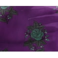 thumbnail image 4 of oneOone Georgette Viscose Fabric Leaves & Floral Block Printed Fabric 1 Yard 42 Inch Wide, 4 of 5