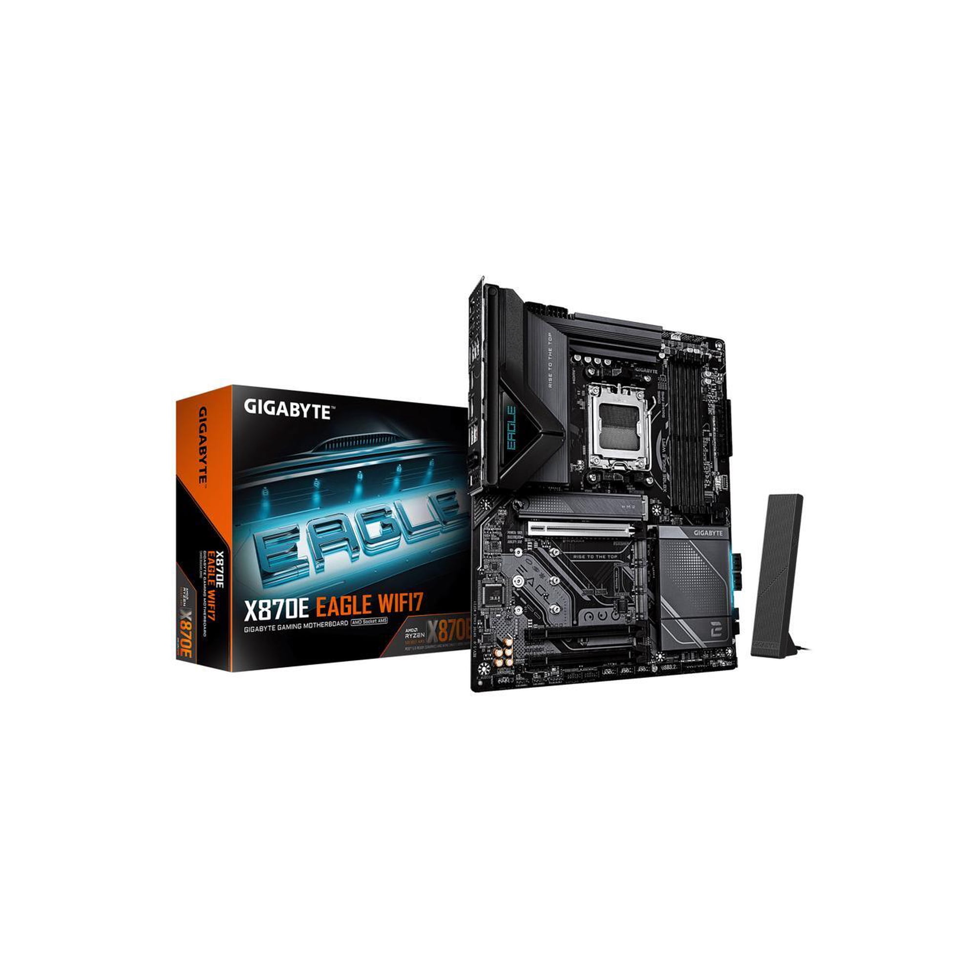 GIGABYTE X870E EAGLE WIFI7 AMD AM5 LGA 1718 Motherboard, ATX, DDR5, 4x M.2, PCIe 5.0, USB4, WIFI7, 5GbE LAN, EZ-Latch, 5-Year Warranty