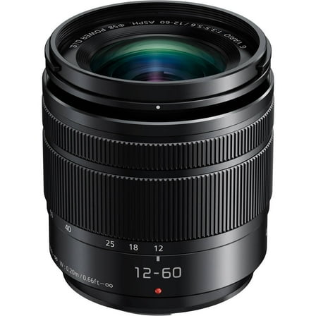 Panasonic LUMIX G Vario 12-60mm f/3.5-5.6 Aspherical Lens for Micro Four Thirds, Black