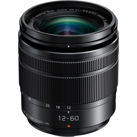 Panasonic LUMIX G Vario 12-60mm f/3.5-5.6 Aspherical Lens for Micro Four Thirds, Black