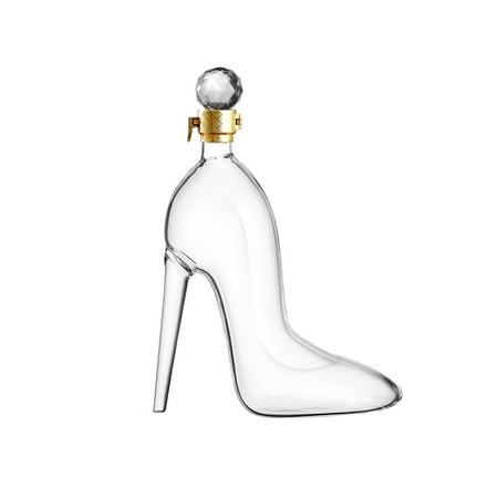 

High Heel Shape Decanter 350ml/12.4oz Wine Whisky Decanter High Class Elegant Brandy Champagne Glass for Nightclub Bar Drinking