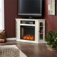 thumbnail image 5 of SEI Furniture Claremont Storage Engineered Wood Smart Corner Fireplace in Ivory, 5 of 5