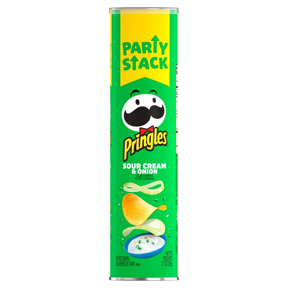 Pringles Sour Cream & Onion Flavored Potato Crisps Party Stack, 7.1 oz