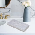 thumbnail image 3 of Marble Print Bathroom Vanity Tray Perfume Cosmetic Holders Serving Trays Drinks Pear White, 3 of 8