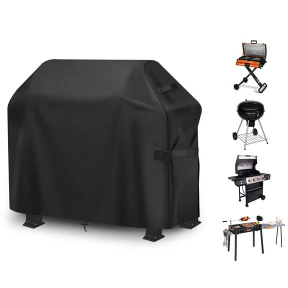 Grill Cover for Outdoor Grill,BBQ Grill Cover,Waterproof,Weather Resistant,Rip-Proof,Anti-UV,Fade Resistant,with Adjustable Velcro Strap,Gas Grill Cover for Weber,Char Broil,Nexgrill Grills,58"