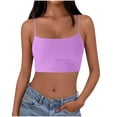 thumbnail image 4 of Diufon Camisole Tops for Women Summer Casual Scoop Neck Spaghetti Strap Crop Tank Tops Sleeveless Basic Top, 4 of 6