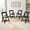 Black, variant on 4PCS Solid Wood Chairs - Soft PU Leather Cushion - Wedding and Indoor Events - Space - saving Storage