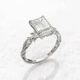 thumbnail image 2 of Jewelerix 18K Plated Moissanite Diamond Engagement Ring 2 CT Emerald Cut Ring Gorgeous Forever One Birthday Gift Ring, 2 of 3