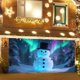 thumbnail image 4 of Banderín para garaje Muñeco de nieve festivo para puerta de garaje de 2,1 x 2,4 m Fotografía navideña para el hogar y el jardín, 4 of 6