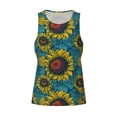 thumbnail image 4 of Xecao Sunflowers Men's Tank Top Workout Quick Dry Sleeveless Gym Jogging Muscle Shirts Summer Swim Beach Tops, 4 of 9