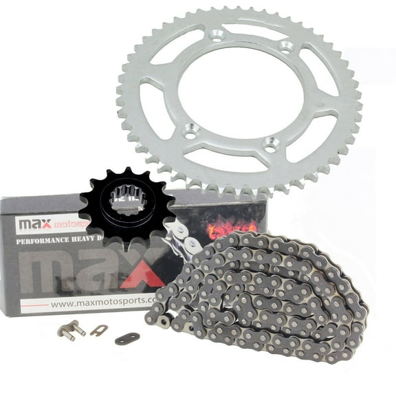 Max Motosports Black Drive Chain & Sprockets Kit for Suzuki DR-Z125 DRZ125 2003-2018 / KLX125 2003-2006