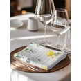 thumbnail image 6 of Yellow Lemon Cloth Napkins Set of 6 Reusable Dinner Napkins, Green Eucalyptus Wood Grain Farmhouse Cocktail Napkin Washable Table Napkins for Wedding/Holiday Party/Baby Shower 20"x20", 6 of 7
