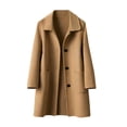 thumbnail image 5 of 12-13 Years Juniors Wool Coat Long Button Down Lapel with Pockets Winter Outerwear, 5 of 6