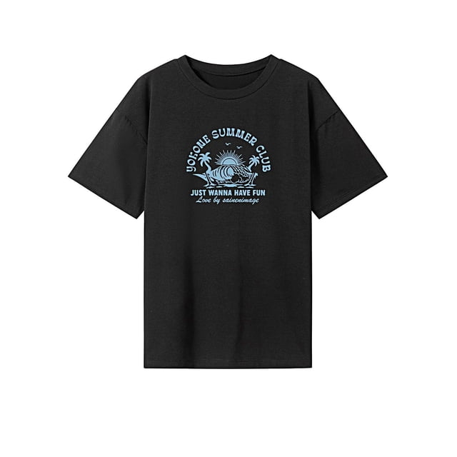 Camiseta de mujer de verano elegante camisa clásica de cuello redondo para regalo deportivo de mujer SG