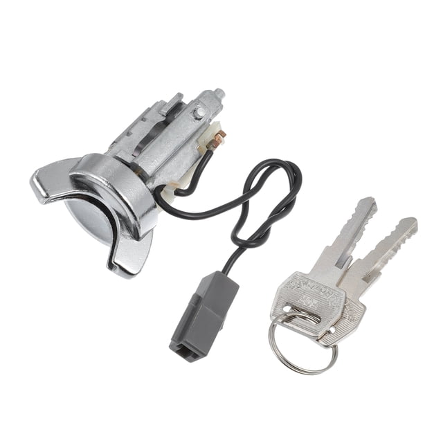 Conjunto de interruptor de cilindro de bloqueo de encendido apto para FORD BRONCO - Paquete de 3 tono plateado