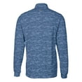 thumbnail image 3 of Men's Cutter & Buck Navy George Washington University Big & Tall Traverse Camo Print Stretch Quarter-Zip DryTec Top, 3 of 3