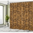 thumbnail image 4 of Ambesonne Oriental Shower Curtain, Curly Mandala Flowers Art, 69"Wx84"L, Dark Mustard, 4 of 4