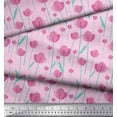 thumbnail image 3 of Soimoi Polyester Crepe Fabric Leaves & Floral Clip Art Print Fabric by Yard 42 Inch Wide, 3 of 3