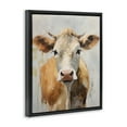 thumbnail image 4 of Stupell Industries Paint Drip Jersey Cow Animals Painting Black Floater Framed Canvas Art Print Wall Art, 17 x 21, 4 of 10