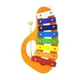 thumbnail image 2 of Xilófono de metal de 8 notas, xilófono de madera para niños, carillón de madera arcoíris, actividades musicales para niños, músicos, banda, regalo de Naranja, 2 of 9