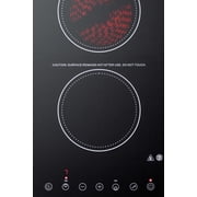 2-Burner Radiant Cooktop-115V, Black, Digital Touch